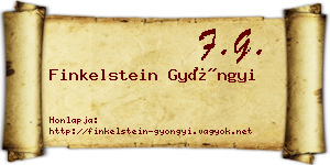 Finkelstein Gyöngyi névjegykártya